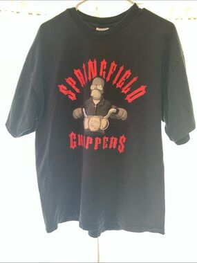 Black Simpsons Springfield Choppers Graphic Tee - Men's